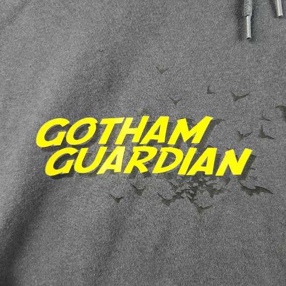 Batman Hoodie Men's 2XL XXL Gray Gotham Guardian Hooded Sweatshirt DC Comics - Picture 2 of 10